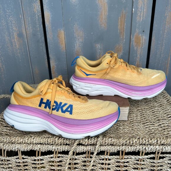 HOKA Women's Bondi 8 Sneaker Impala Cyclamen Sz 8 - Picture 9 of 16